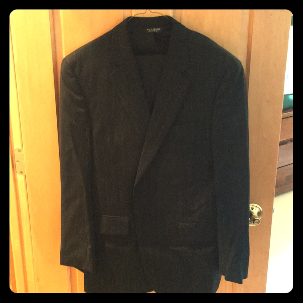 Jos. A. Banks Grey Pinstripe Suit 41 Reg